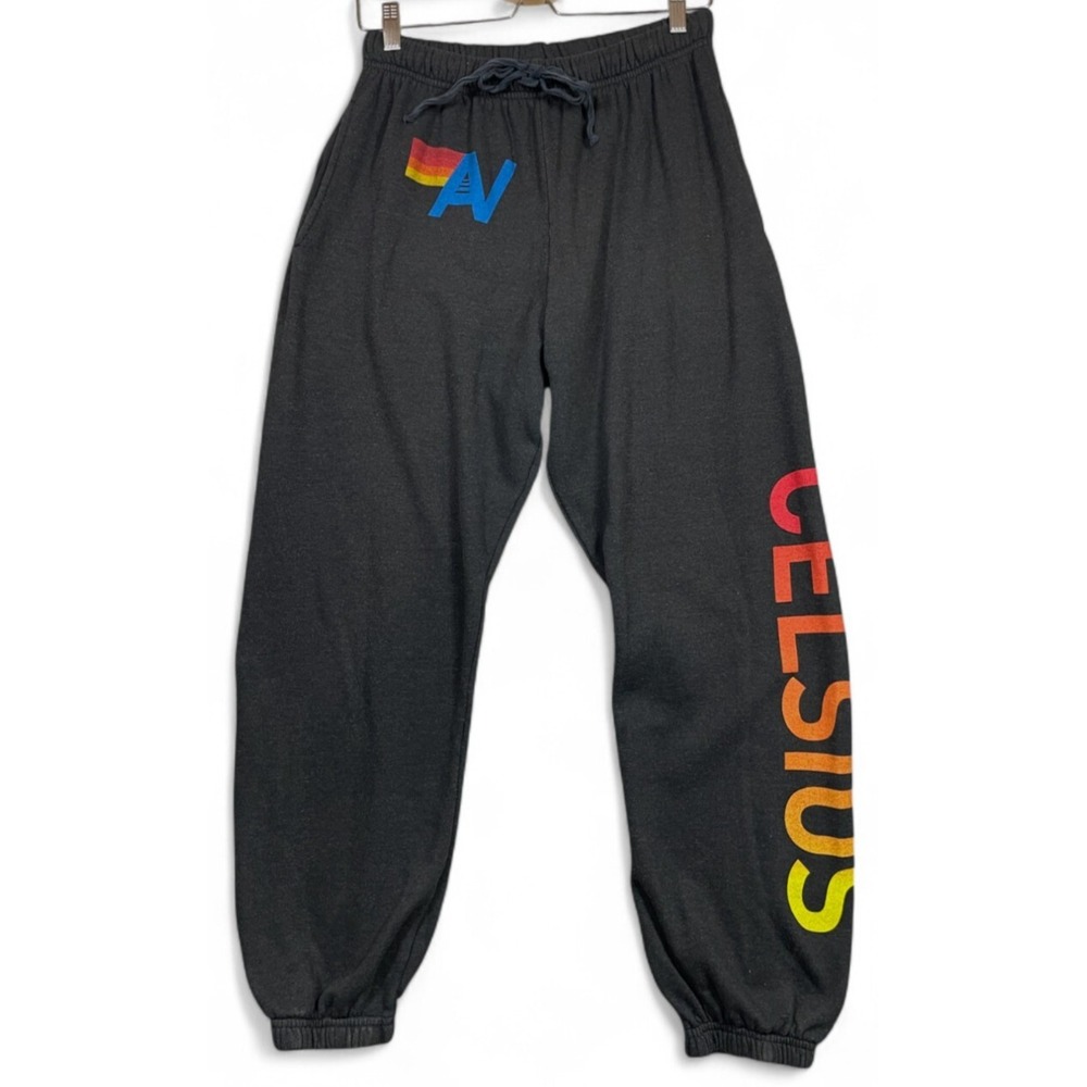 Aviator Nation x Celsius Jogger Sweatpants Womens M Charcoal Gray Pants Joggers